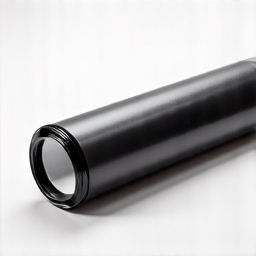 Close-up of a technician meticulously applying window tint to a car window.