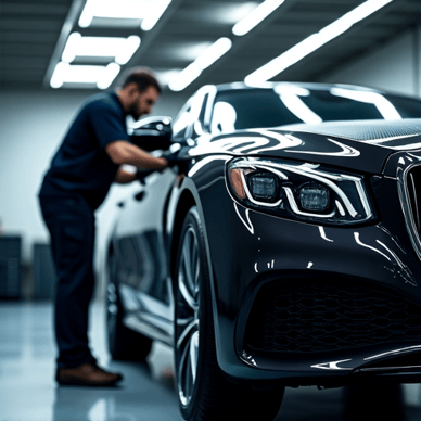 Ceramic Coating Application for Luxury Car Paint