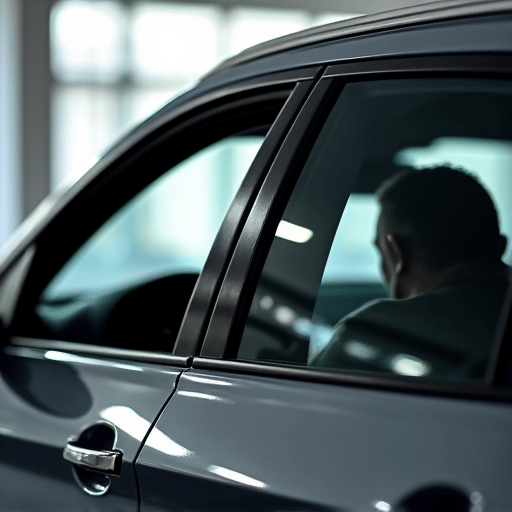 Technician applying high-performance ceramic tint for heat rejection