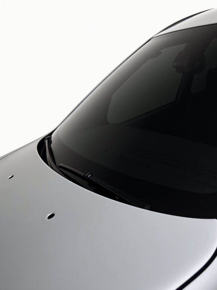 luxury vehicle owner examining the finish of their XPEL protected sports car in a clean garage