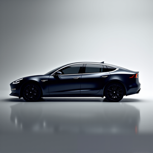 Electric vehicle receiving XPEL Prime XR Plus ceramic window tint in Encino. Focus on clear ceramic options for advanced heat rejection and comfort.