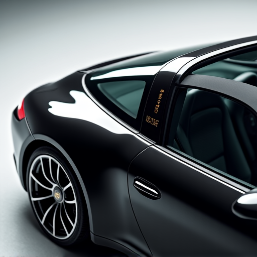 Porsche 911 receiving precise ceramic window tint installation in Granada Hills, emphasizing luxury vehicle expertise