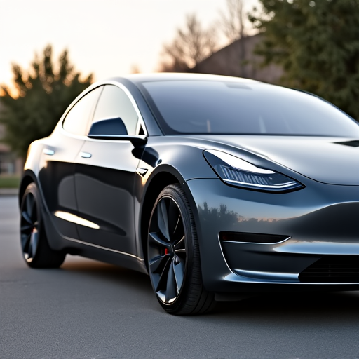 Tesla Model Y receiving XPEL Prime XR Plus window tint for maximum UV and heat protection in Granada Hills