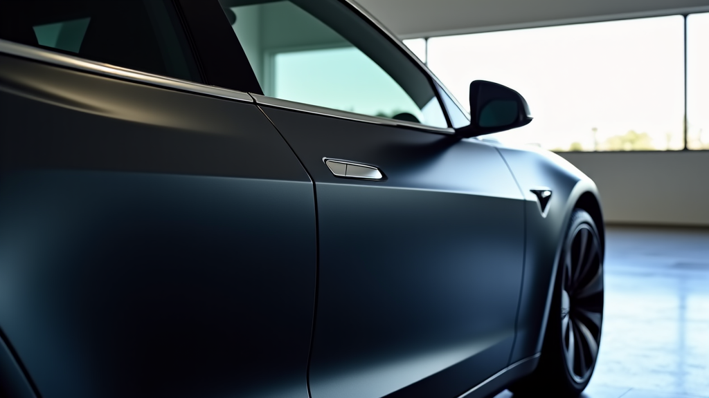 luxury car being tinted automotive window film installation mobile