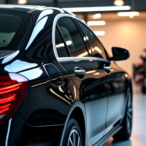 luxury car owner admiring freshly tinted vehicle at california dealership