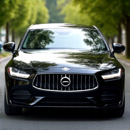 Luxury coupe with privacy window tinting installed at a Tarzana residence, enhancing security and comfort for occupants