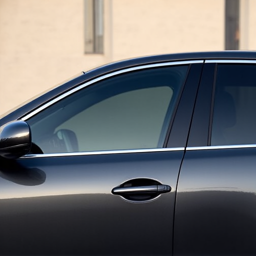 Luxury sedan featuring XPEL Prime XR Plus ceramic tint, 20% VLT, demonstrating privacy and glare reduction. Rear window tinting.