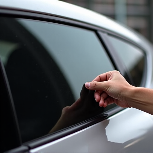 XPEL Ceramic window tint being applied to a car in Northridge