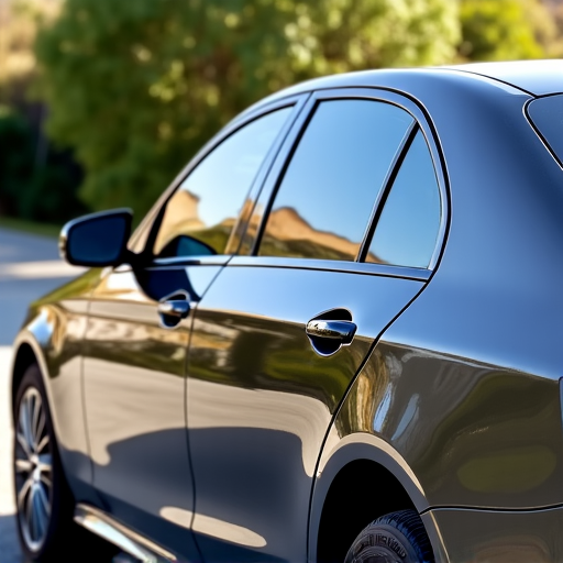Mercedes-Benz S-Class with XPEL Prime XR ceramic tint on sides and back in Porter Ranch. Enhanced privacy and heat control for a luxury sedan.