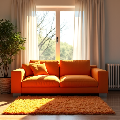 Residential UV protection film applied to windows in Santa Clarita, protecting interior furniture from fading