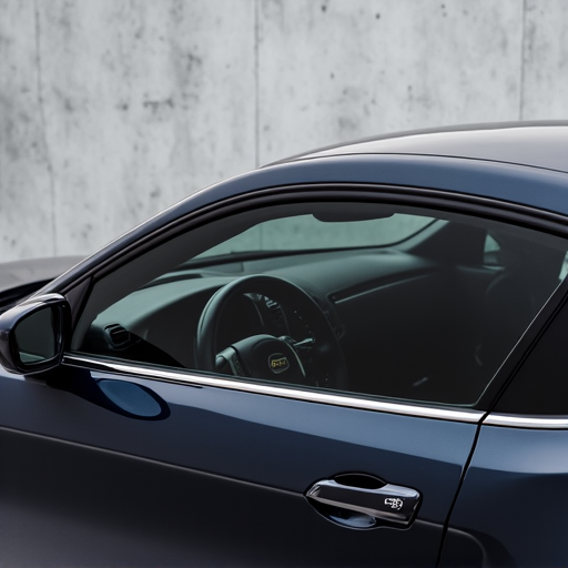 Sport sedan receiving ceramic window tint for glare reduction and aesthetic enhancement in Castaic