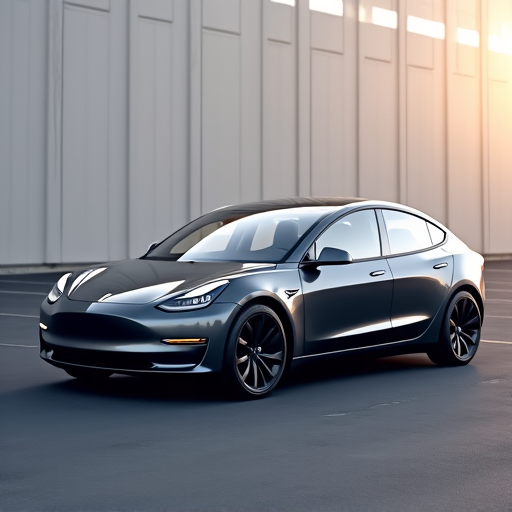 Tesla Model 3 with XPEL ceramic window tint, parked near Valencia Town Center. Demonstrates superior heat rejection and UV protection.