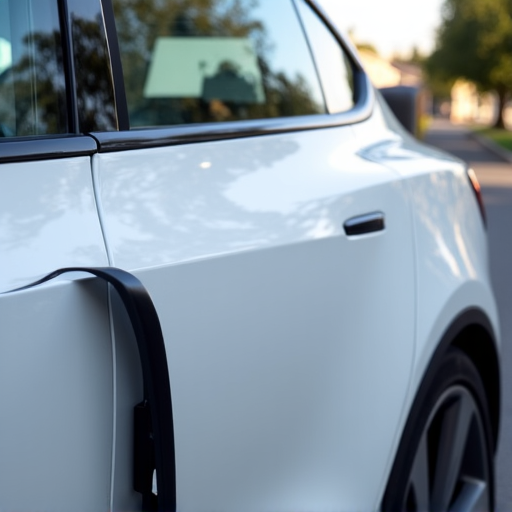 Tesla Model 3 with XPEL FUSION PLUS ceramic coating applied in Altadena, providing hydrophobic paint protection and a deep, lustrous finish. The coating makes cleaning easier and protects against environmental contaminants.