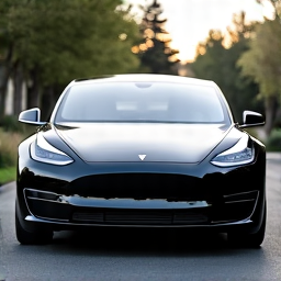 Tesla Model S after XPEL Fusion Plus ceramic coating in Tarzana, showing deep gloss and hydrophobic properties